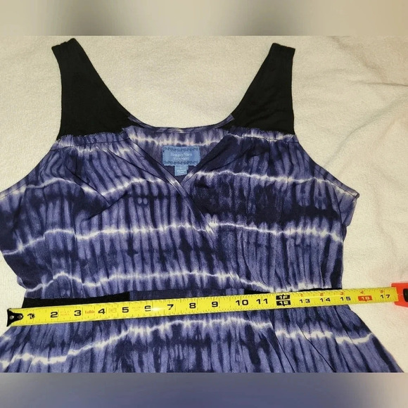 Simply Vera Vera Wang Sundress Tie Dye Blue  Large - Picture 13 of 15